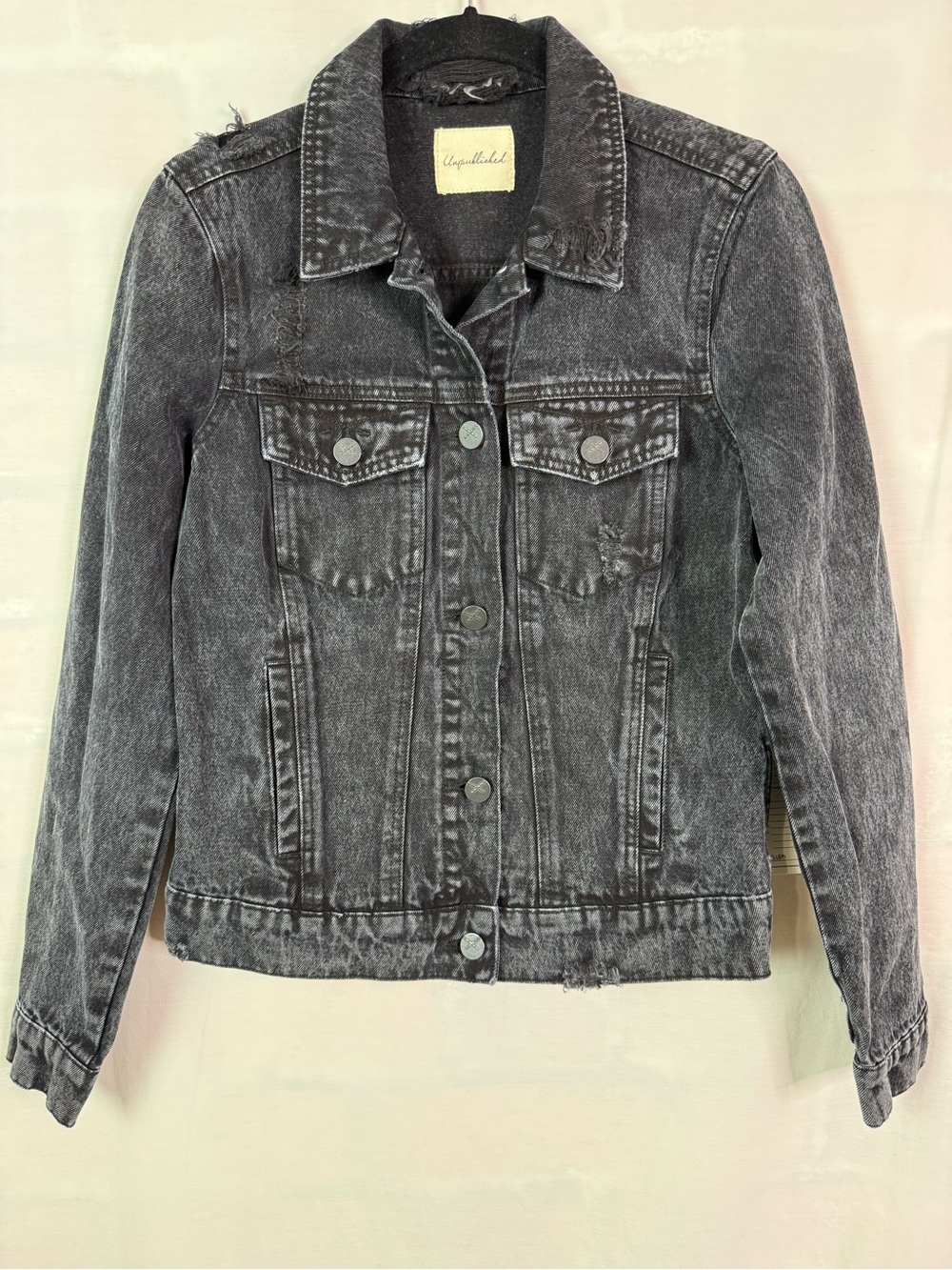 Unpublished Washed Black Denim Jean Jacket NWOT Small